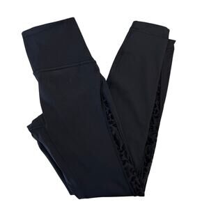 Lululemon Wunder Under Hi-Rise Mesh Tight 25” Black Rose Jacquard | Size 2